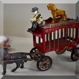 C01. Cast iron circus wagon. 